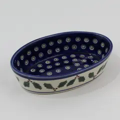 Boleslawiec Small Oval Bowl Holly Pattern
