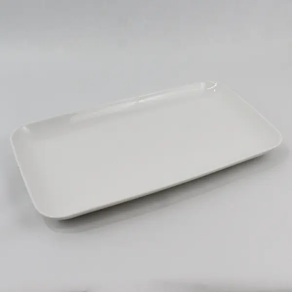Unbranded 16 Inch Long White Ceramic Serving or Sandwich Tray
