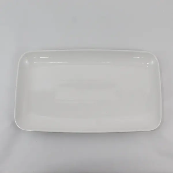 Unbranded 16 Inch Long White Ceramic Serving or Sandwich Tray