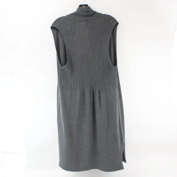 Effeci Gray Sleeveless Knit Duster Women's Large