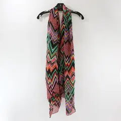 Sheer Multicolor Chevron Pattern Scarf 34"x72"