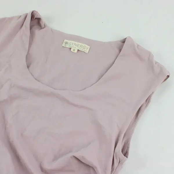 Synergy Women's Lilac Draped Sleeveless Midi Dress Size Small