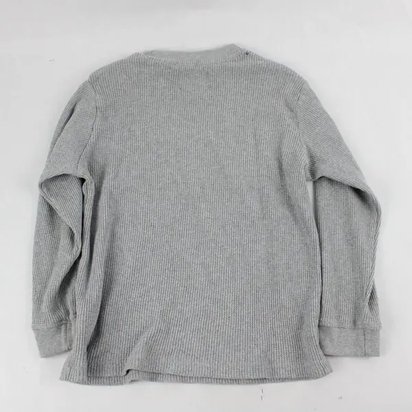 Nomad by Craft Flow Boys Waffle Knit Grey Long Sleeve Good Vibes Sz XL(7)