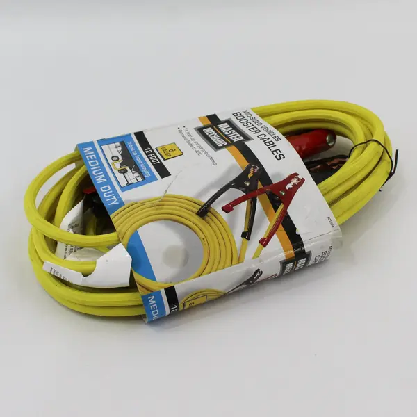 Master Mechanic  12-Foot 8-Gauge Medium Duty Booster Cables 601904 NEW
