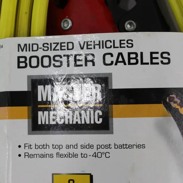 Master Mechanic  12-Foot 8-Gauge Medium Duty Booster Cables 601904 NEW