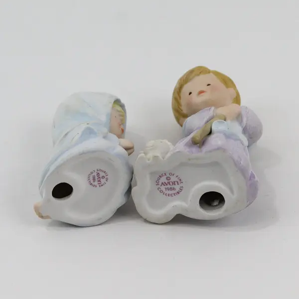 1986 Avon Heavenly Blessings  Porcelain Nativity Figures Mary and Joseph