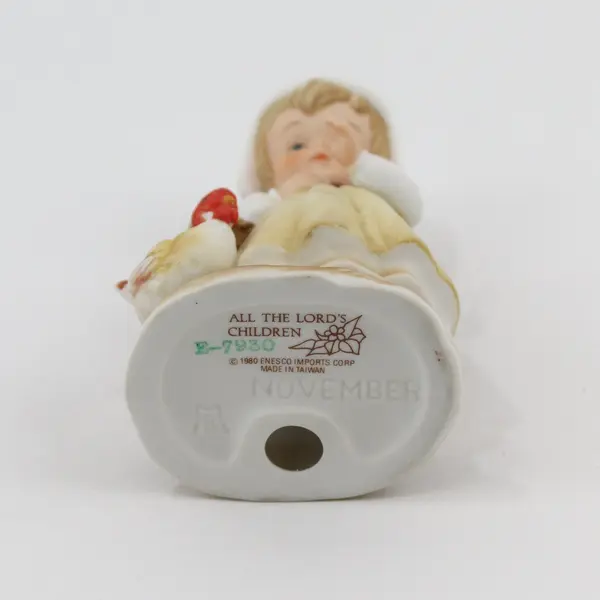 1980 Enesco All The Lord's Children November Figurine E-7930 by Lucas