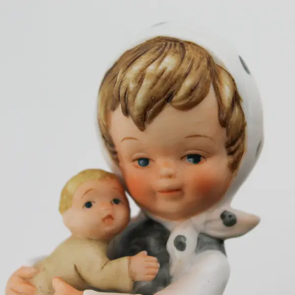1980 Enesco Lucas All The Lord's Children Figurine E-4858 Girl W/ Baby And Lamb