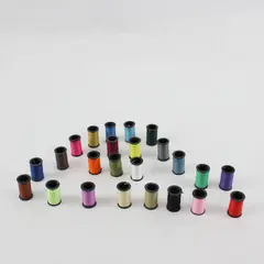 Lot of 24 Assorted Small Spools Sewing Thread Pre-Owned