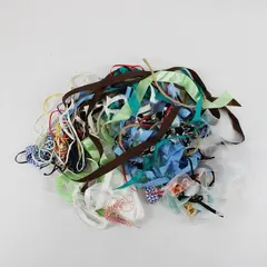 Lot of Assorted Ribbon Trim Cord Craft Scrap Pieces Mixed Colors