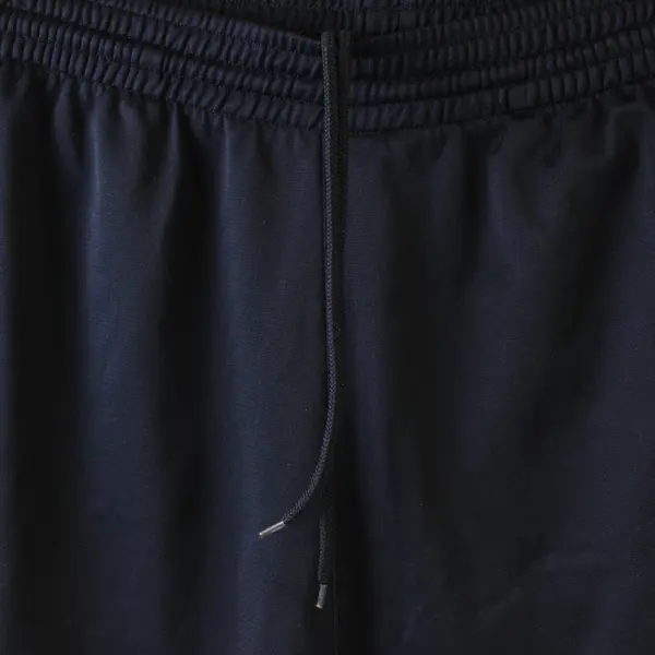 Adidas Navy Blue with White Stripes and Curved White Hem Athletic Shorts Men's M