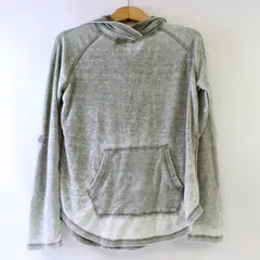 Another Love Green Acid Wash Waffle Knit Thermal Sweatshirt Women's S