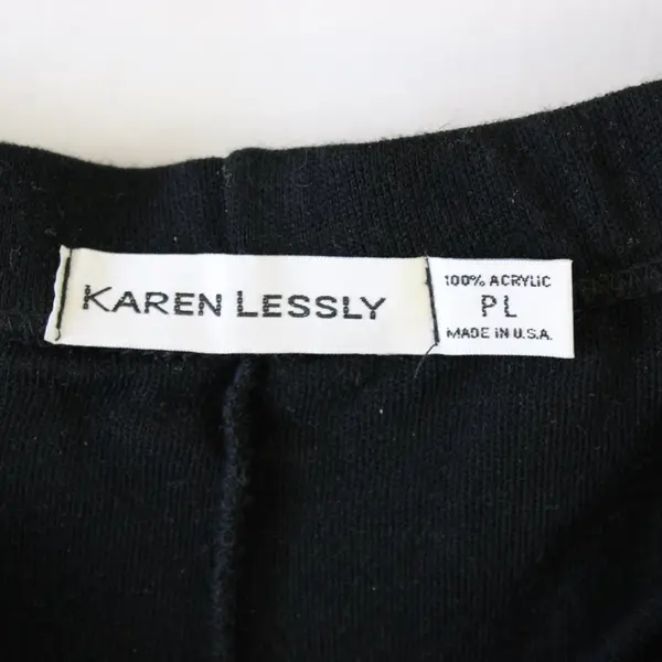 Karen Lessly Acrylic Pants Women's PL Elastic Waistband Comfy Warm