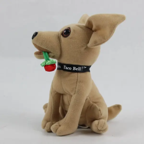 Applause Taco Bell Yo Quiero Chihuahua Dog with Rose Plush 6" FLAWED