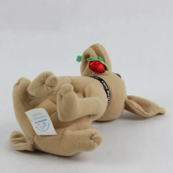 Applause Taco Bell Yo Quiero Chihuahua Dog with Rose Plush 6" FLAWED
