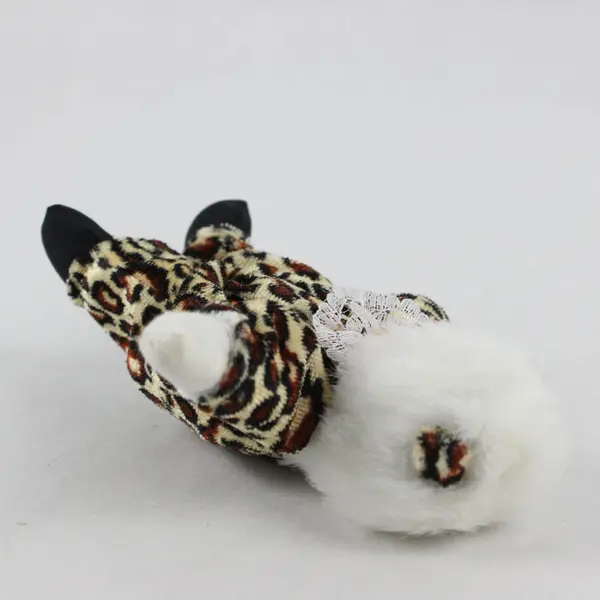 Vintage Leopard Cat Clown Porcelain Face Doll 6"