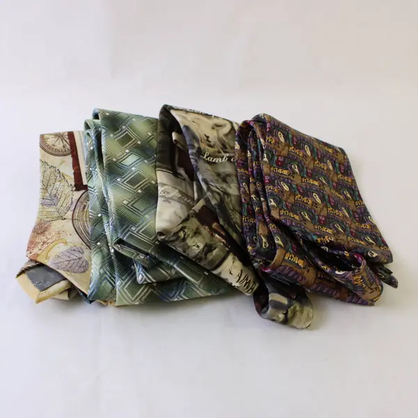 Lot of 4 Men's Silk Neckties Stafford Eagle Wings J. Garcia