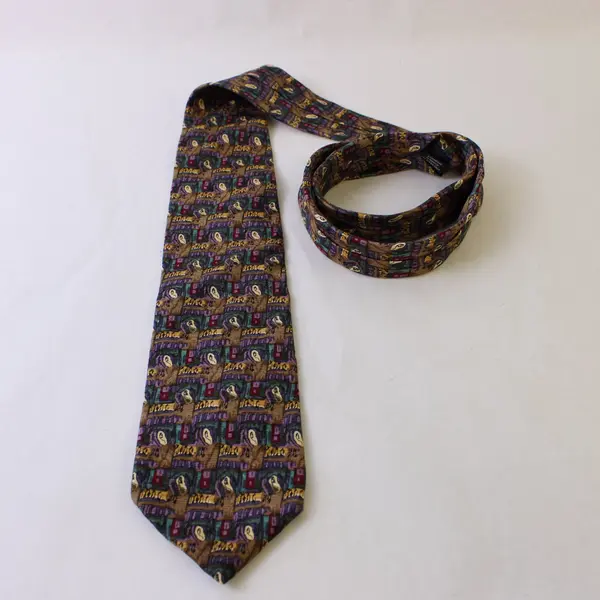 Lot of 4 Men's Silk Neckties Stafford Eagle Wings J. Garcia