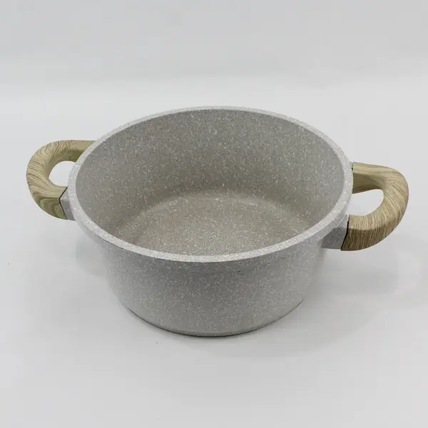 Lot of 2 MasterClass Gray Speckled Metal Pots Ceramic Coated 2 Handles