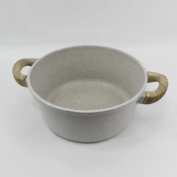 Lot of 2 MasterClass Gray Speckled Metal Pots Ceramic Coated 2 Handles