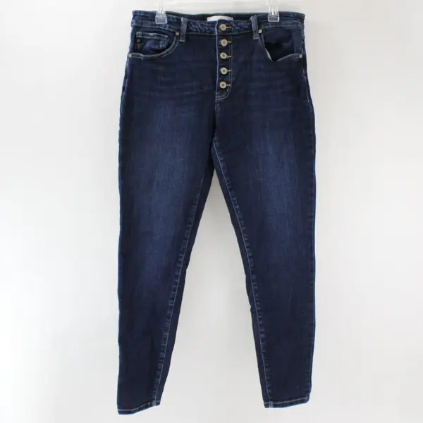 KanCan Dark Wash Button Fly Skinny Jeans Junior's Size 15