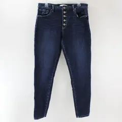 KanCan Dark Wash Button Fly Skinny Jeans Junior's Size 15