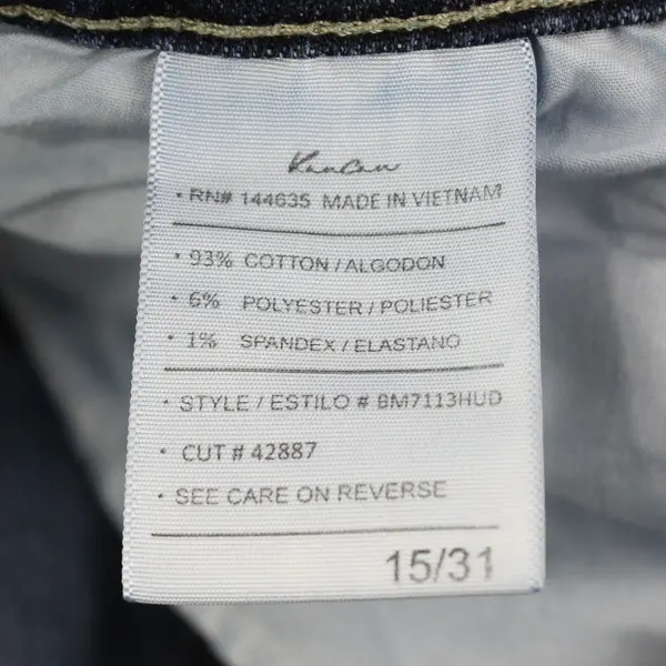 KanCan Dark Wash Button Fly Skinny Jeans Junior's Size 15