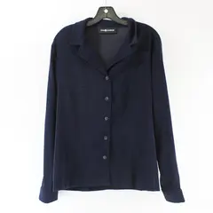 Sag Harbor Navy Blue Button-Front Women's Jacket Size Est From Meas