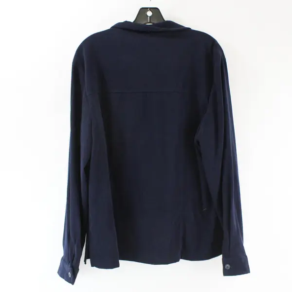 Sag Harbor Navy Blue Button-Front Women's Jacket Size Est From Meas