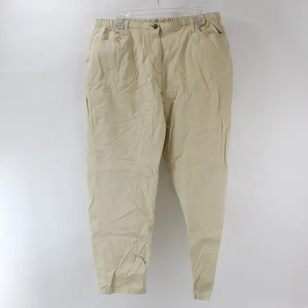 Blair Beige Tapered-Leg Pants Women's Size 18P