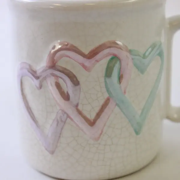 Mary Kay Cosmetics Heart Design White Ceramic Coffee Mug