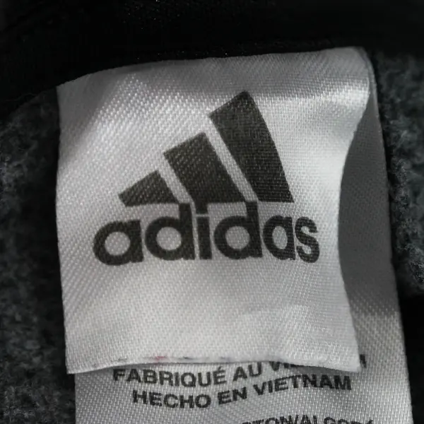 Adidas Boys Sweatshirt Full Zip Up Grey/Black Size 5