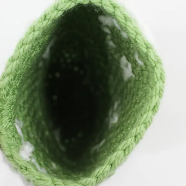 Luoto Handmade Green Crochet Can Koozie Pouch White Daisy Flowers