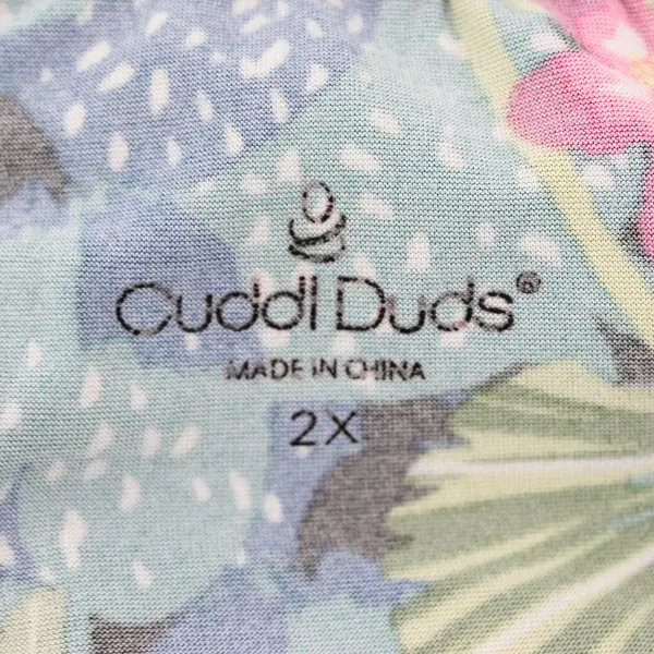 Cuddl Duds Women’s Tropical Floral Print Lightweight Knee Length Pajama Pants 2X
