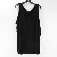 Susan Graver Liquid Knit Sleeveless Scoop Neck Top Black 3X