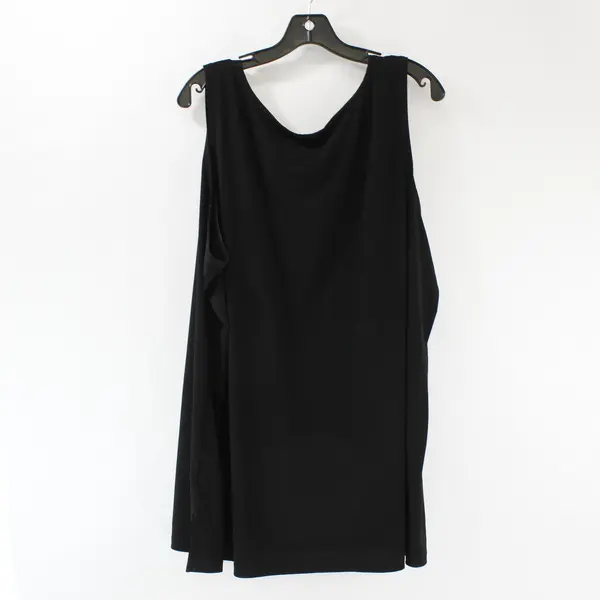 Susan Graver Liquid Knit Sleeveless Scoop Neck Top Black 3X
