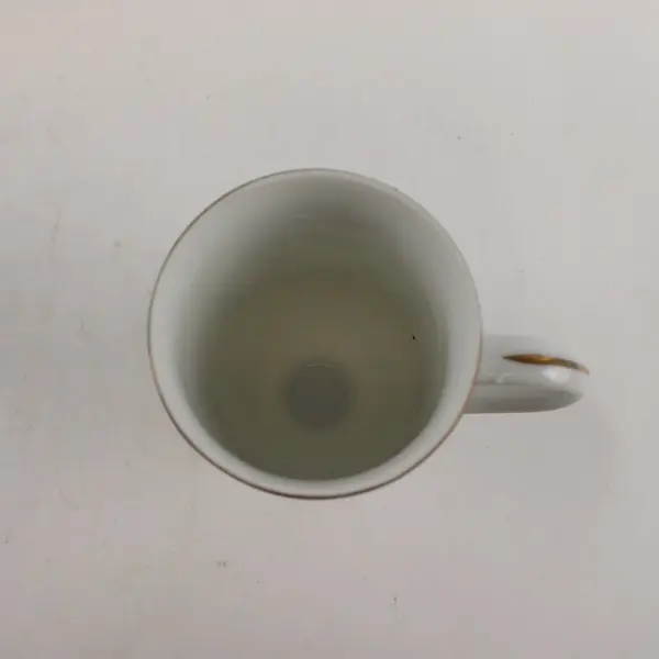 Lot of 2 Carrigaline Pottery Irish Ceramic Mugs Gold Trim Green Rim