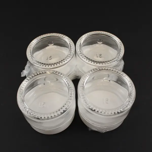 Set of 4 Tuzazo 1 oz Glass Jars with Label Stickers