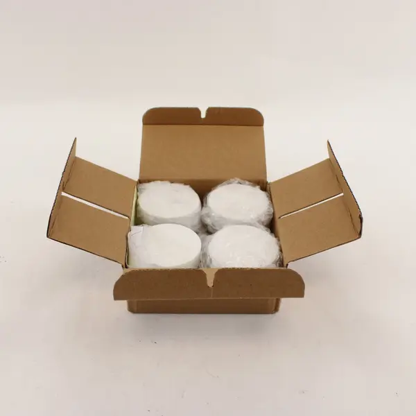 Set of 4 Tuzazo 1 oz Glass Jars with Label Stickers