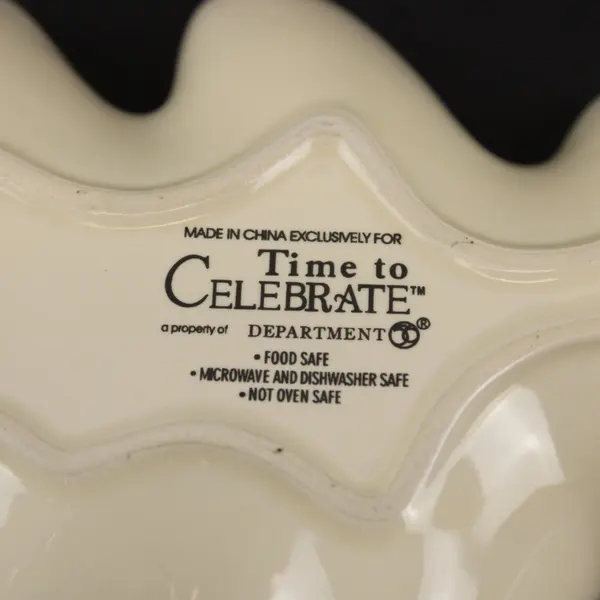 Time To Celebrate Autumn Oak Leaf Ceramic Dish 9-1/4"