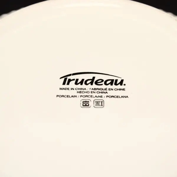Trudeau Ribbed White Ceramic Serving Bowl 9.5"