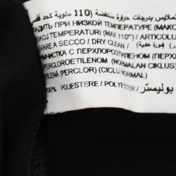 Piazza Italia Black Sleeveless Top Women L Made in Italy Accordion Hem