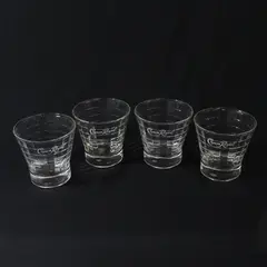 Lot Of 4 Crown Royal Matching Clear Glass Whiskey Rocks Glasses 3.5" Tall