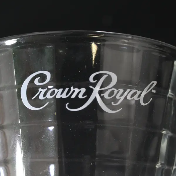 Lot Of 4 Crown Royal Matching Clear Glass Whiskey Rocks Glasses 3.5" Tall