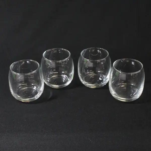 Lot Of 4 Unbranded Matching Clear Glass Tea Light/Votive Candle Holders 2.75"