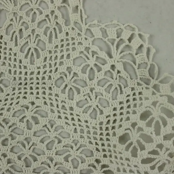 Lot of 3 Vintage Ivory Off-White Hand Crocheted Lace Triangle Doilies