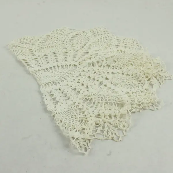 Lot of 3 Vintage Ivory Hand Crochet Doilies Lace Table Runners Placemats