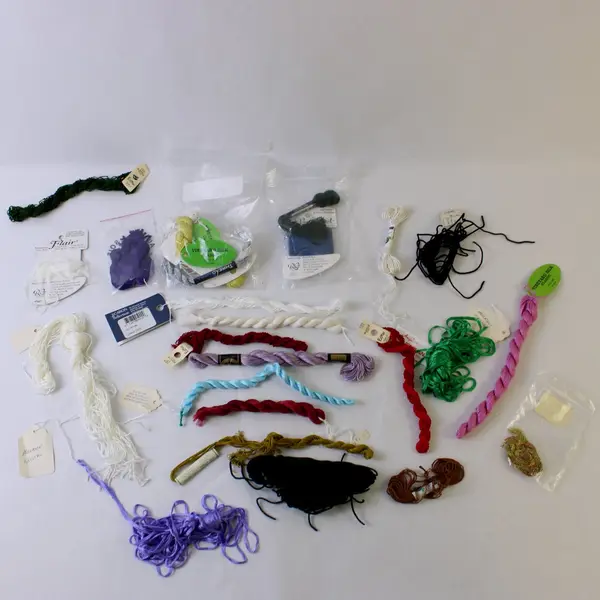 Lot of Assorted Embroidery Floss & Needlepoint Thread Craft Mix