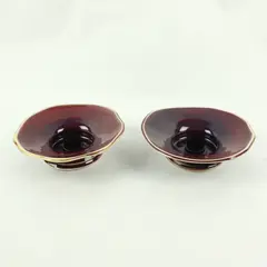 Lot of 2 Hand Made Ceramic Artisan Flower Frog Pin Bowl Multicolor 6.5''