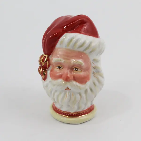 Time To Celebrate Santa Head  Ceramic Salt And Pepper Shakers NWT
